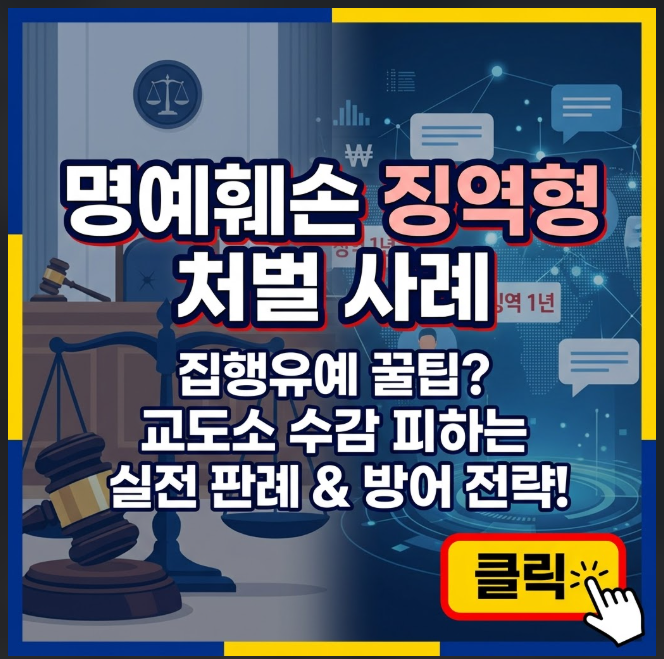 명예훼손 징역형 처벌 사례 총 정리