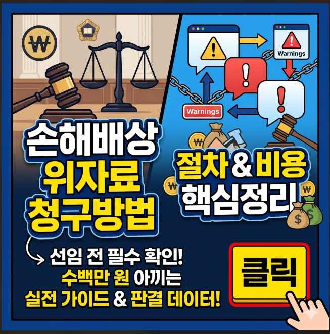 손해배상 위자료 청구방법 : 절차 및 비용 핵심정리