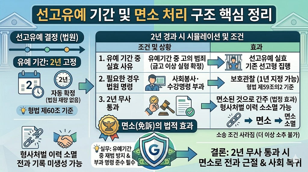 선고유예 기간과 면소 처리 구조