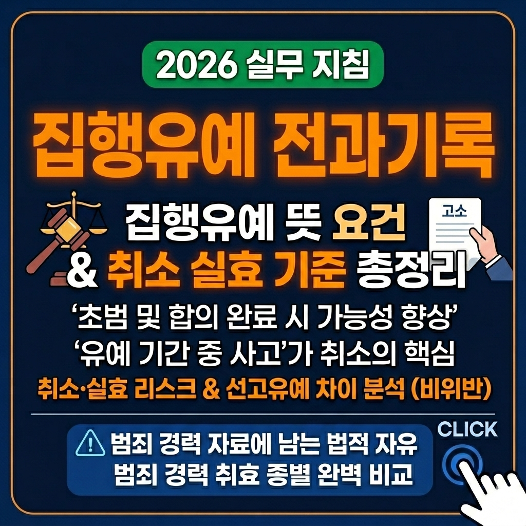 집행유예 전과기록 및 해외여행 취업 불이익