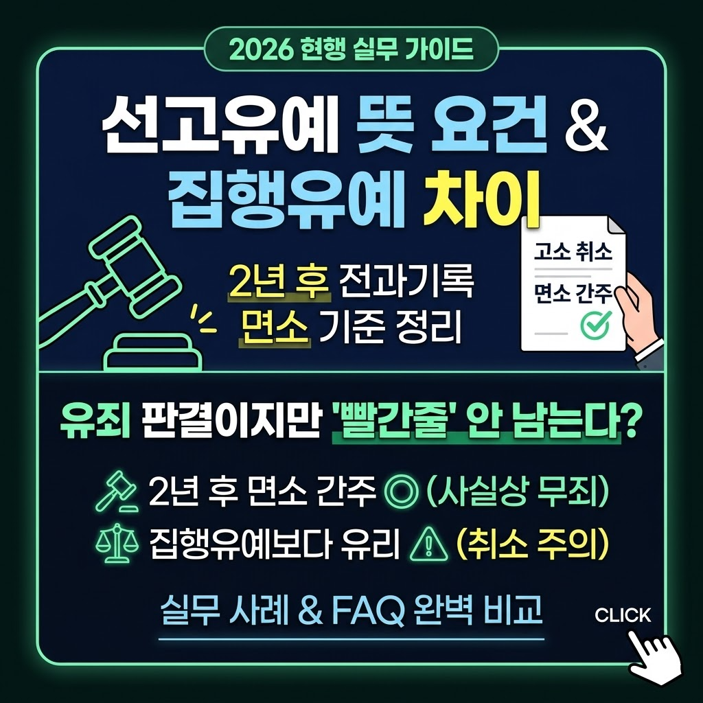 선고유예 뜻과 요건