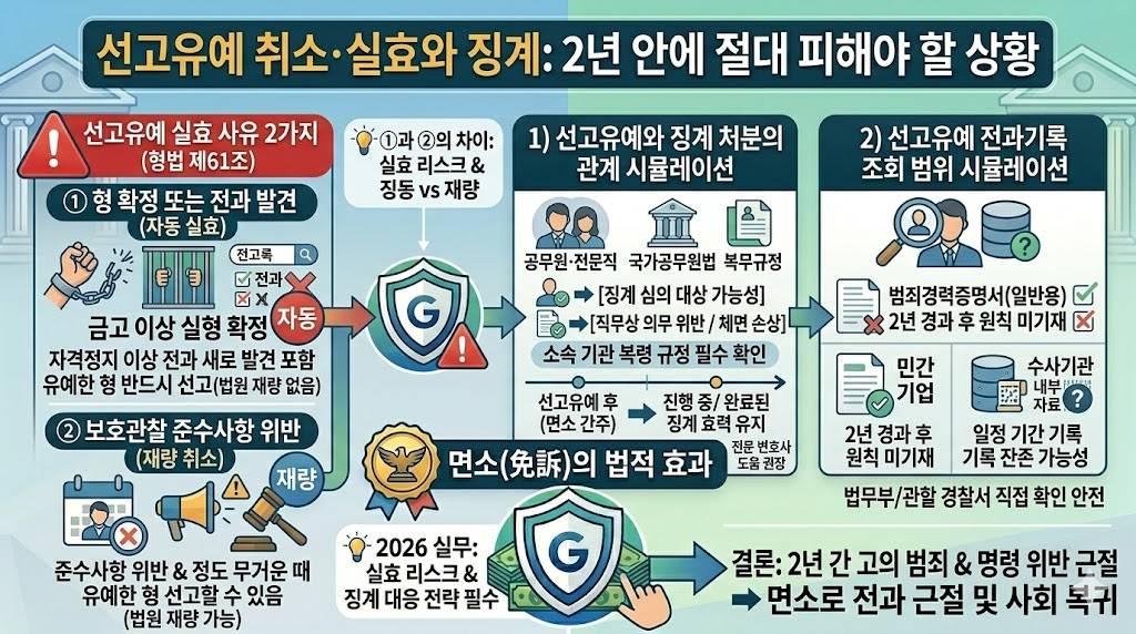 선고유예 취소(실효)와 징계 : 2년 안에 절대 피해야 할 상황
