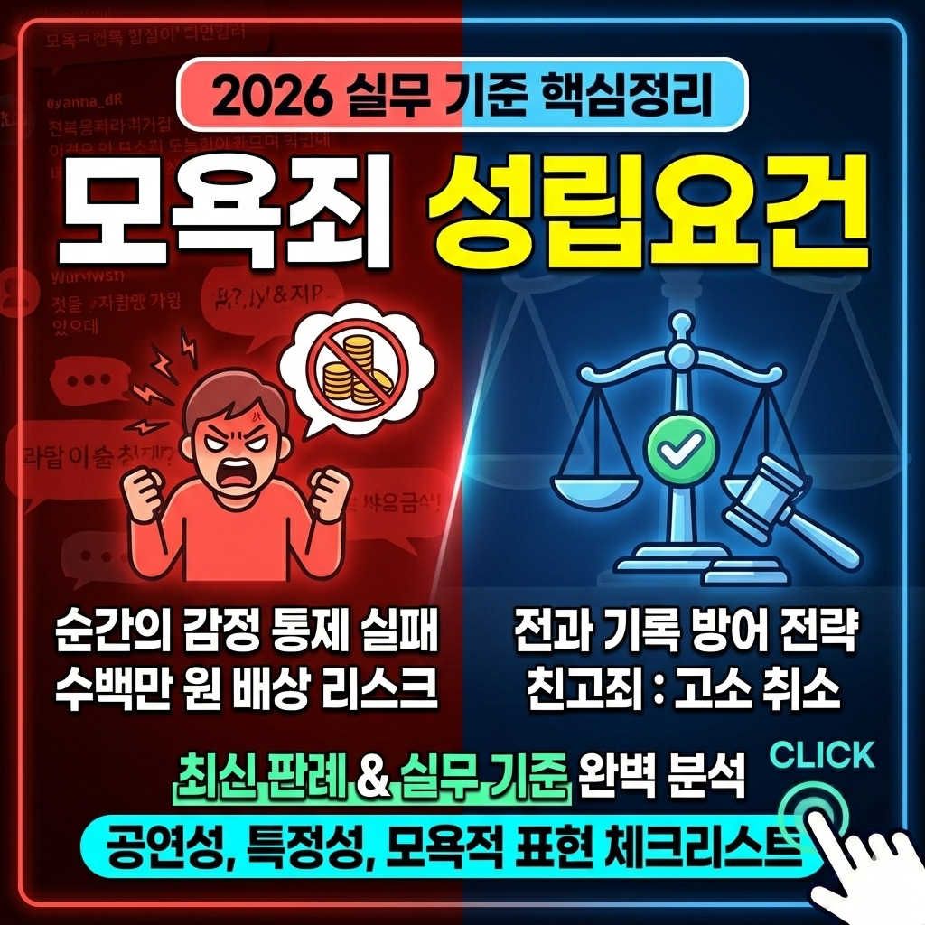모욕죄 성립요건 및 처벌 기준, 사례 총정리