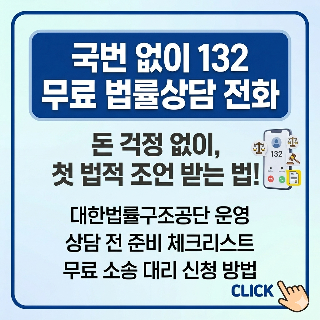 무료 법률상담 132 전화 핵심 종합 정리