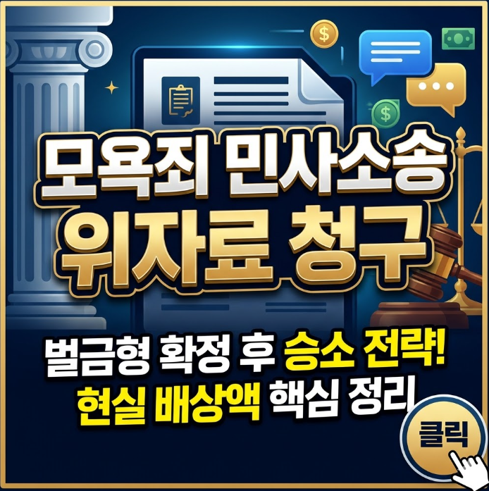 모욕죄 민사소송 절차 및 위자료 청구