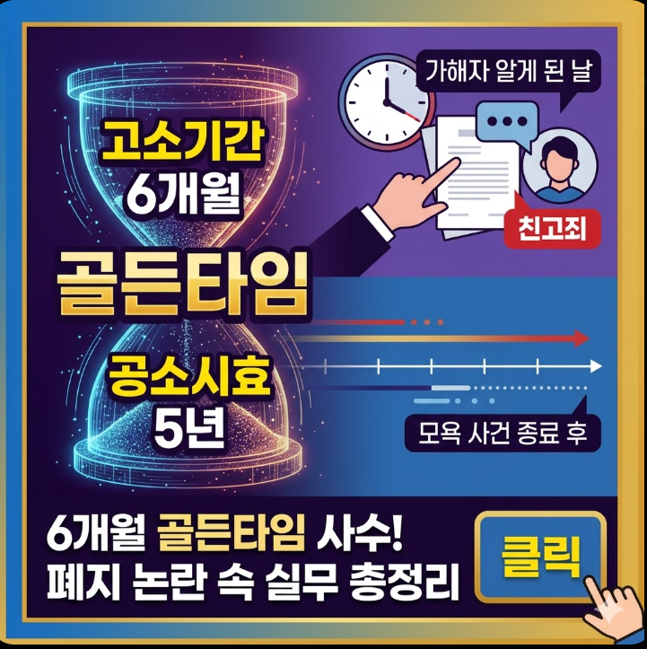 모욕죄 고소기간 6개월