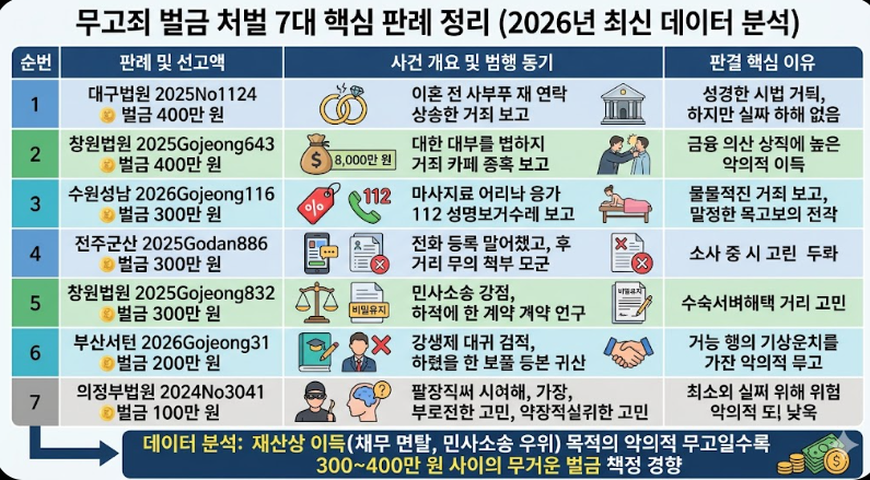 무고죄 벌금 처벌 7대 핵심 판례 정리