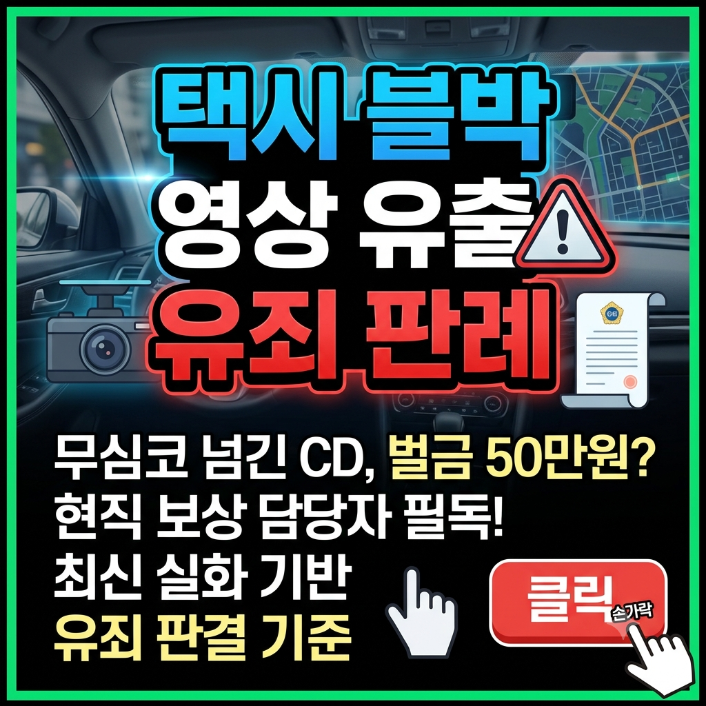 택시 블랙박스 영상 유출