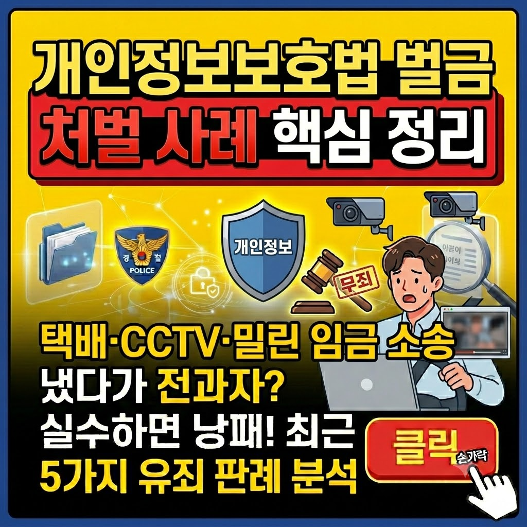 개인정보보호법 벌금 처벌 사례 핵심 정리