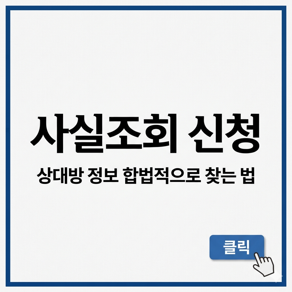 사실조회 신청방법 및 절차 · 서류 · 비용 핵심 정리