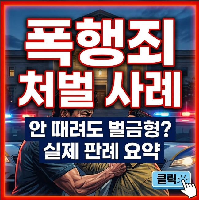 폭행죄 처벌 사례