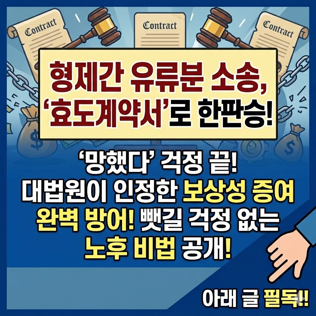 사후 형제간 유류분 소송 막는 효도계약서