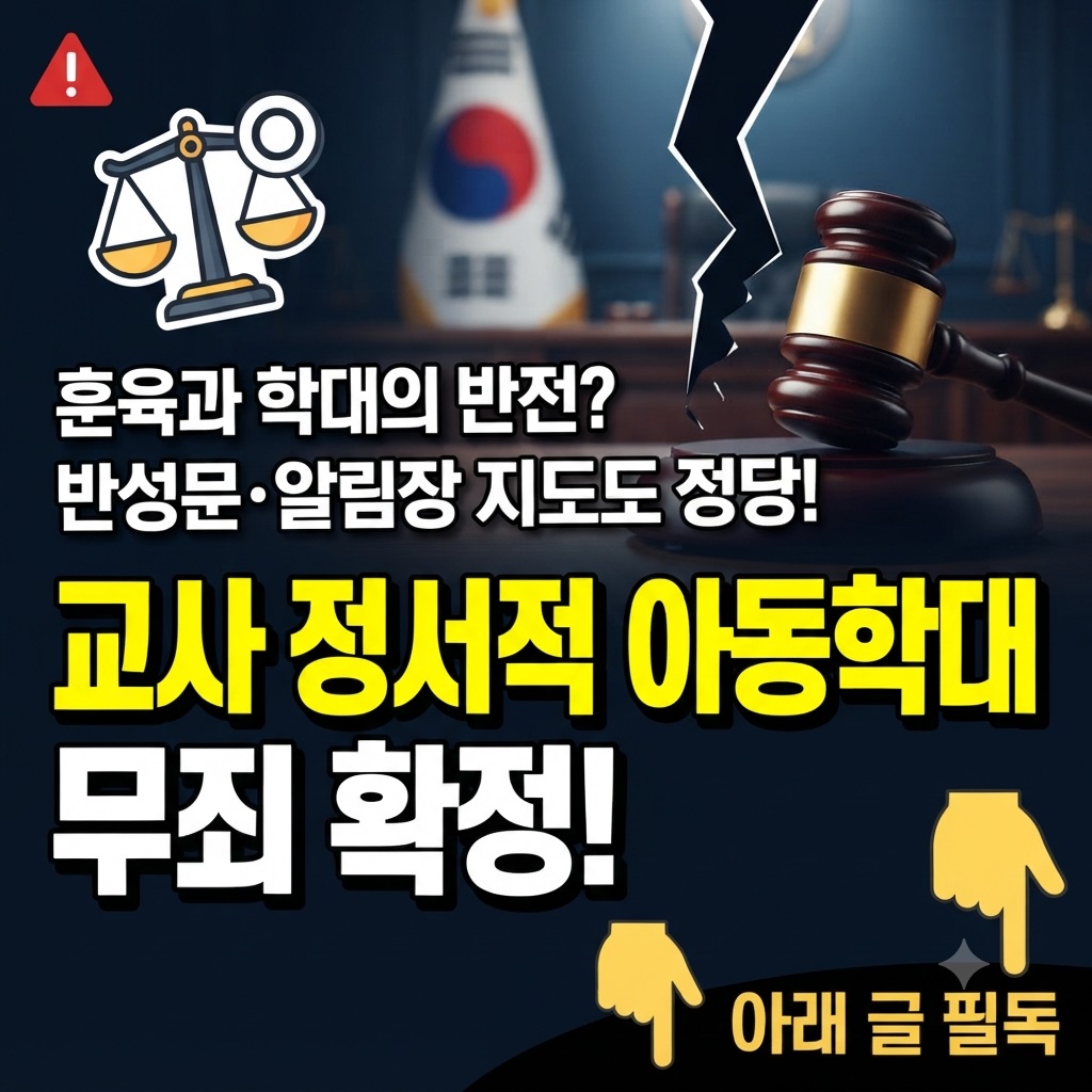 교사 정서적 아동학대 무죄