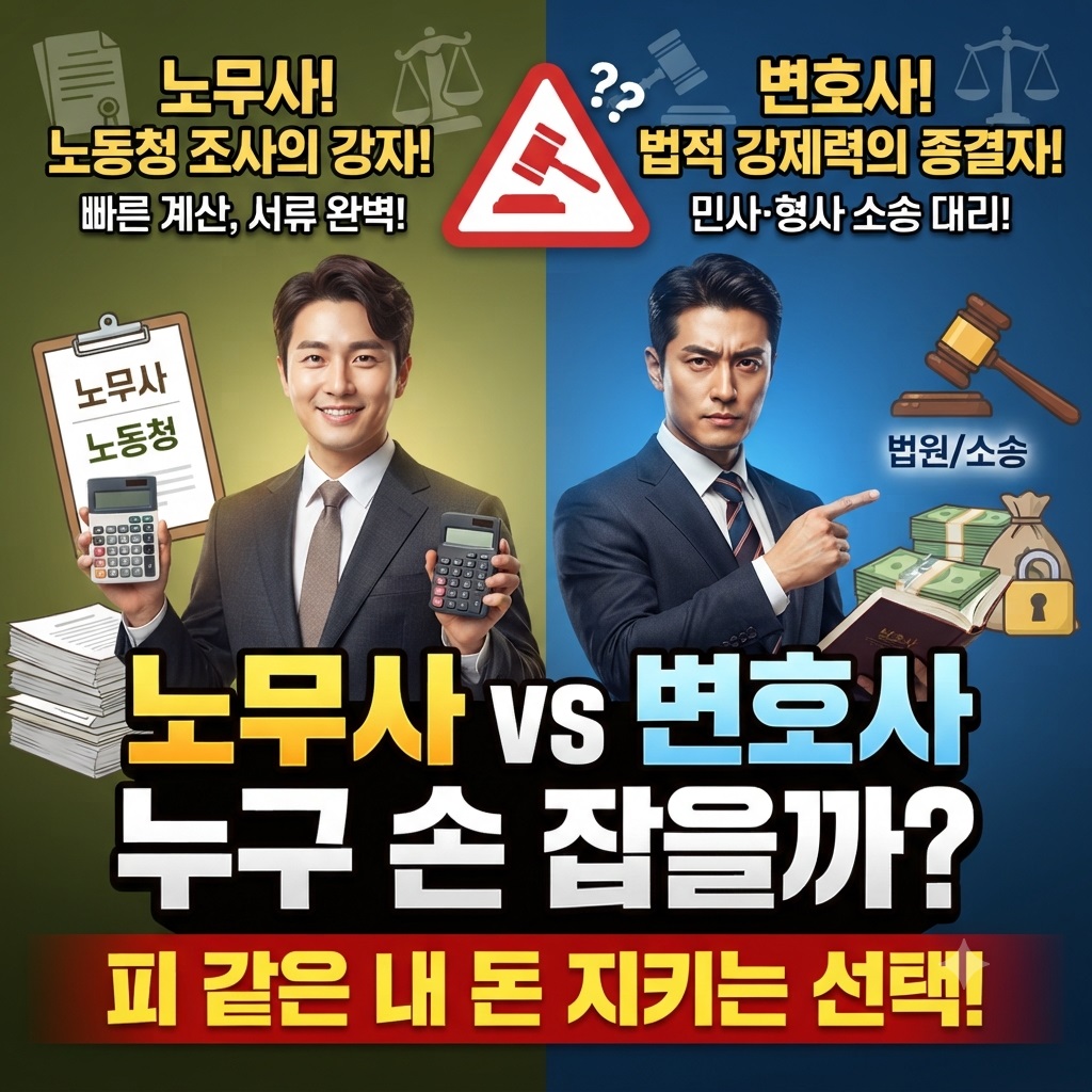 임금체불 최저임금 고소 노무사 변호사 선임 비용과 상황별 선택 기준