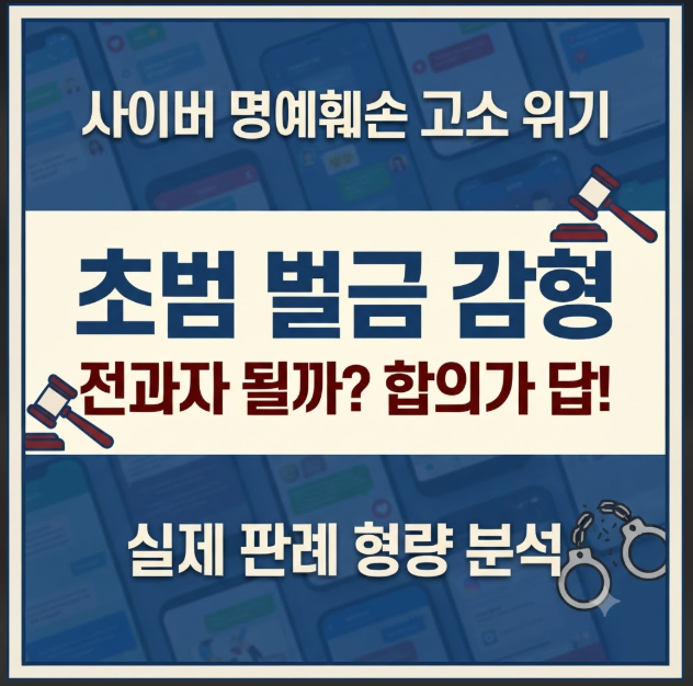 사이버 명예훼손 초범 벌금